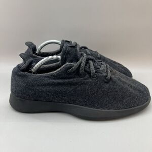 Allbirds Wool Runners Women Size 8 Shoes Black Lace-Up Low Top Athletic Sneakers